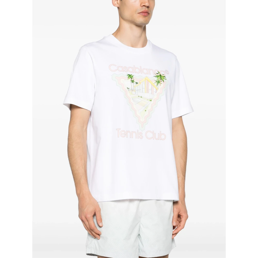 Casablanca Witte T-shirts en Polos met Print White Heren