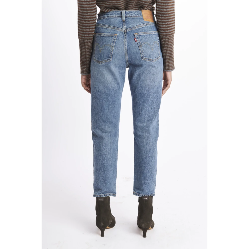 Levi's Blauwe Denim Broek van Levis 501 Blue Dames