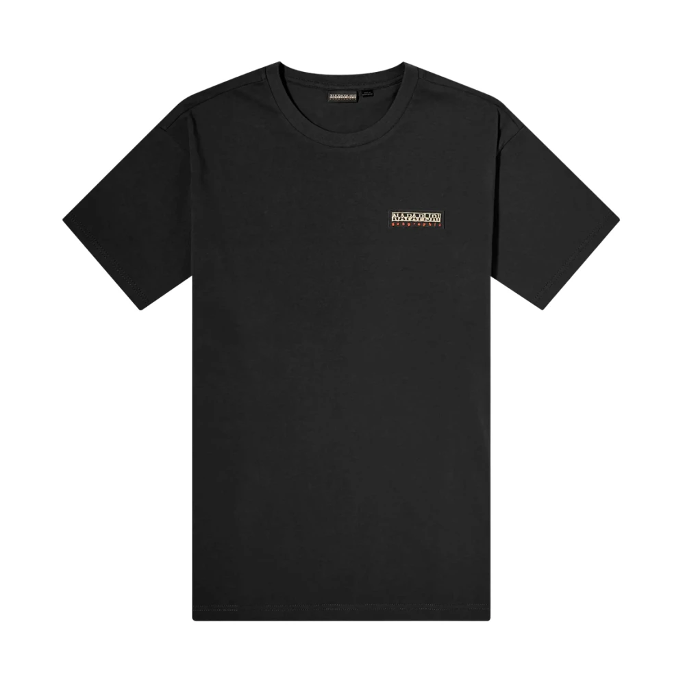 Napapijri Men's Black T-Shirts, L, Classic Round Neck T-Shirt