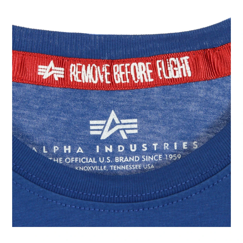 alpha industries Reflecterend Nasa Logo Blauw T-shirt Blue Heren