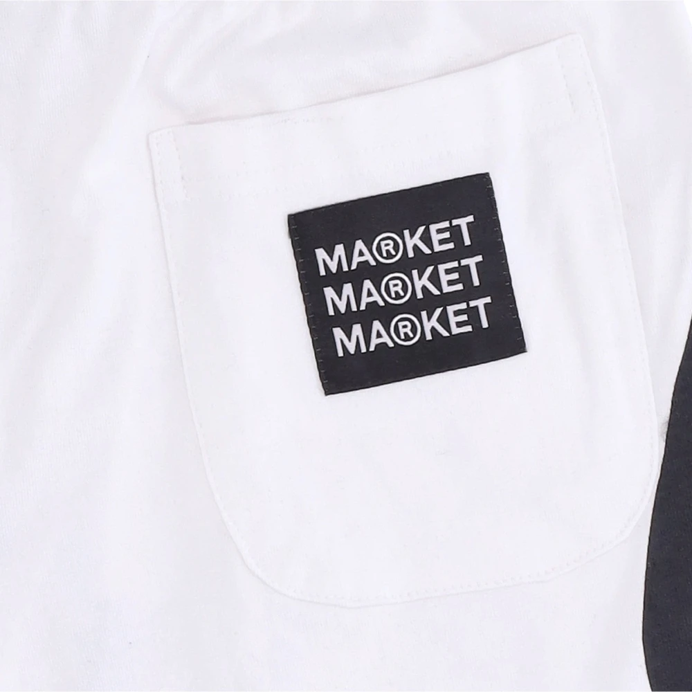 Market Smiley UV Shorts Wit White Heren