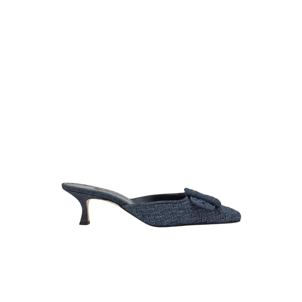 Manolo Blahnik Women's Blue Heeled Mules, 6 Uk, Maysale