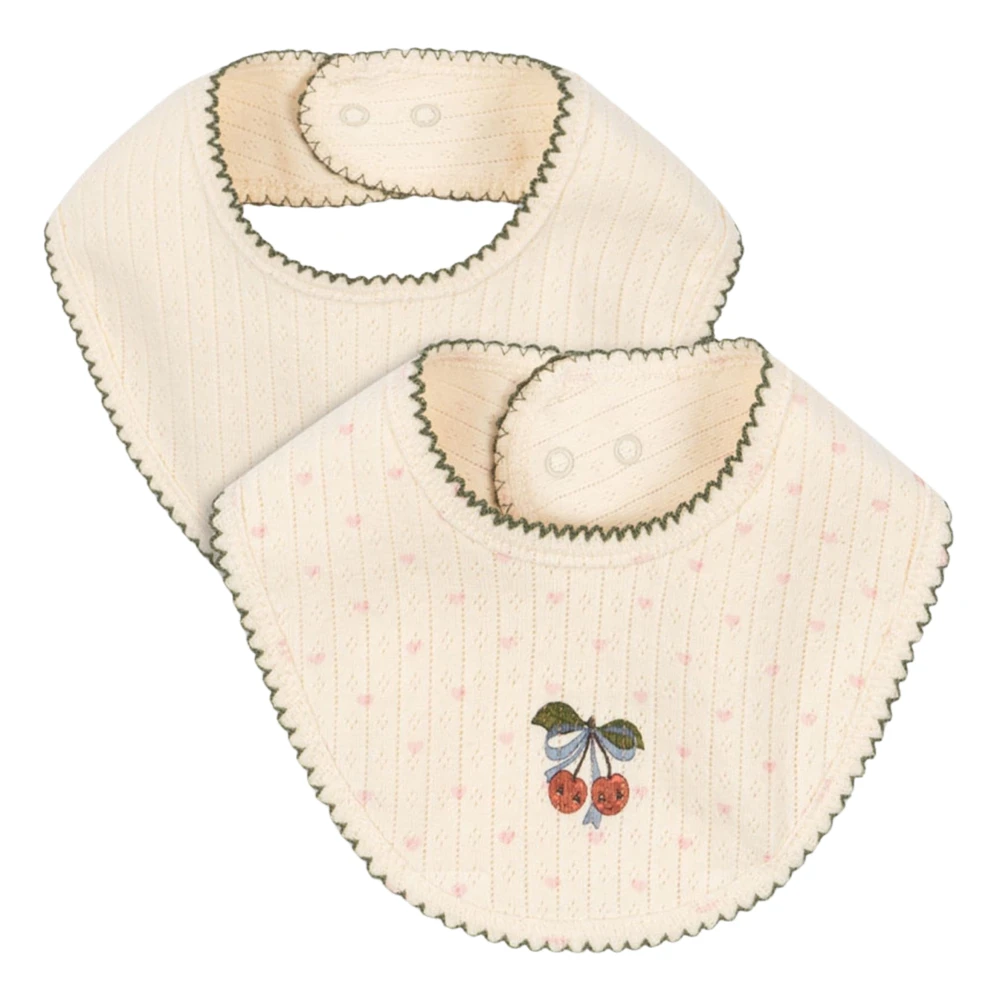 Konges Sløjd Unisex Kids Beige Accessories, One Size, Minnie 2 Pack Bib