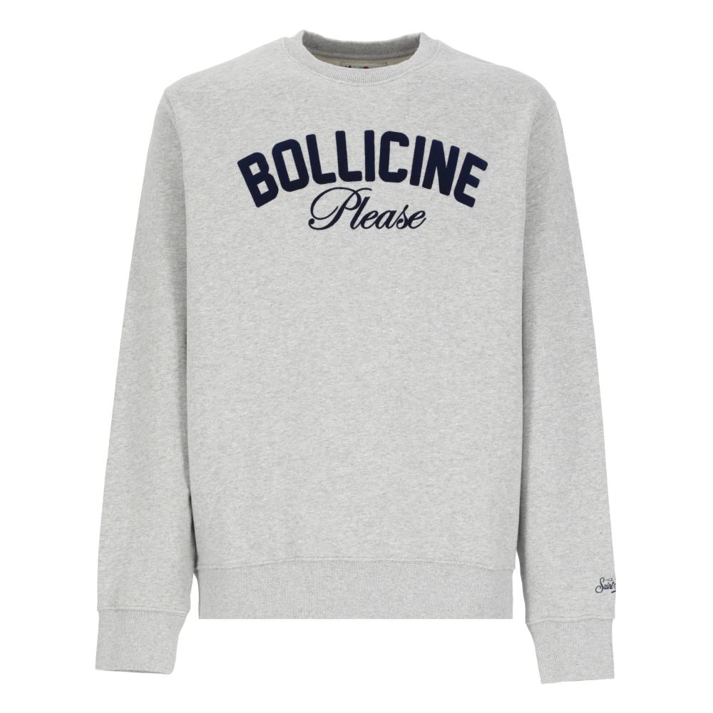 Saint Barth Grijze Katoenen Crew Neck Sweater Gray Heren