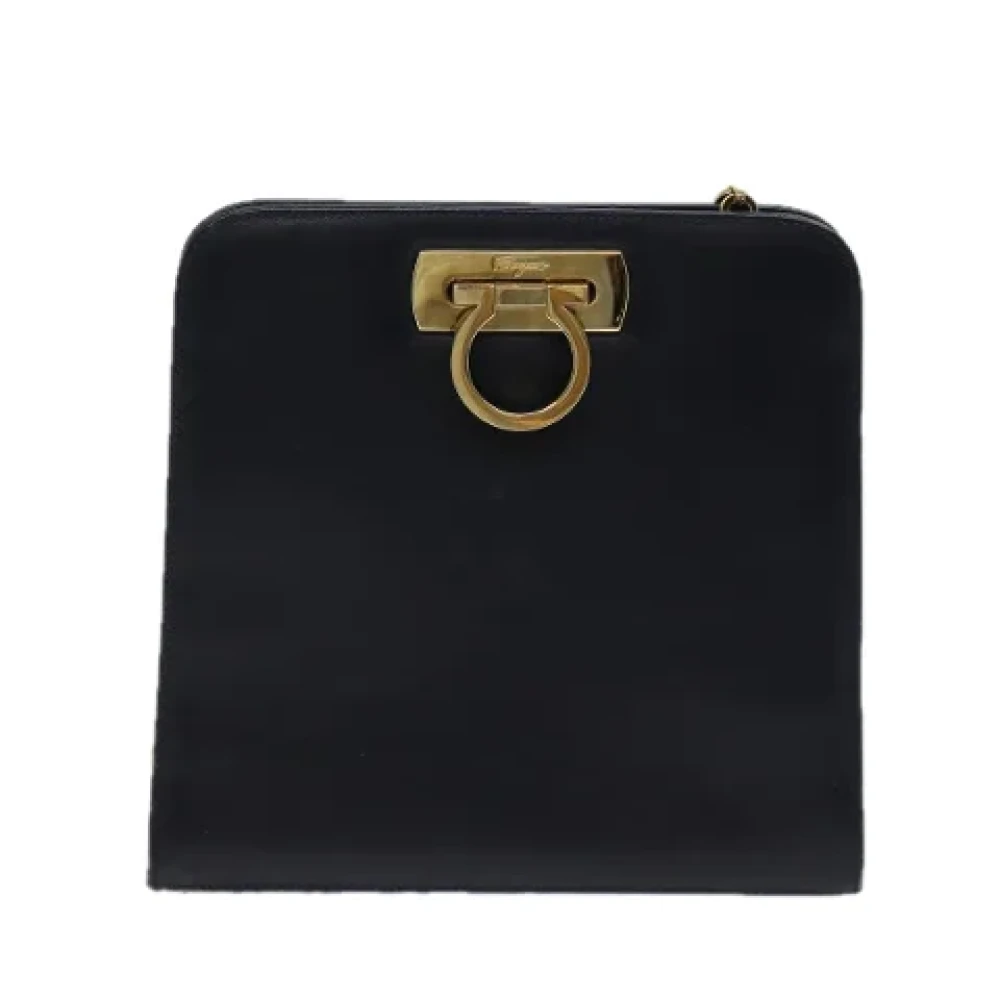 Salvatore Ferragamo Pre-owned Leather shoulder-bags Blue Dames