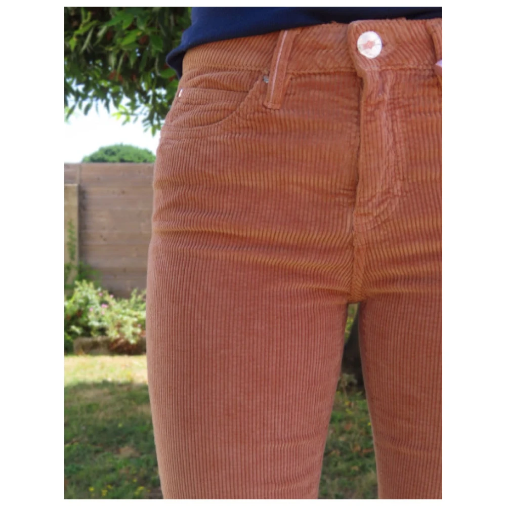 Islow Eryn Corduroy Slim Broek Brown Dames