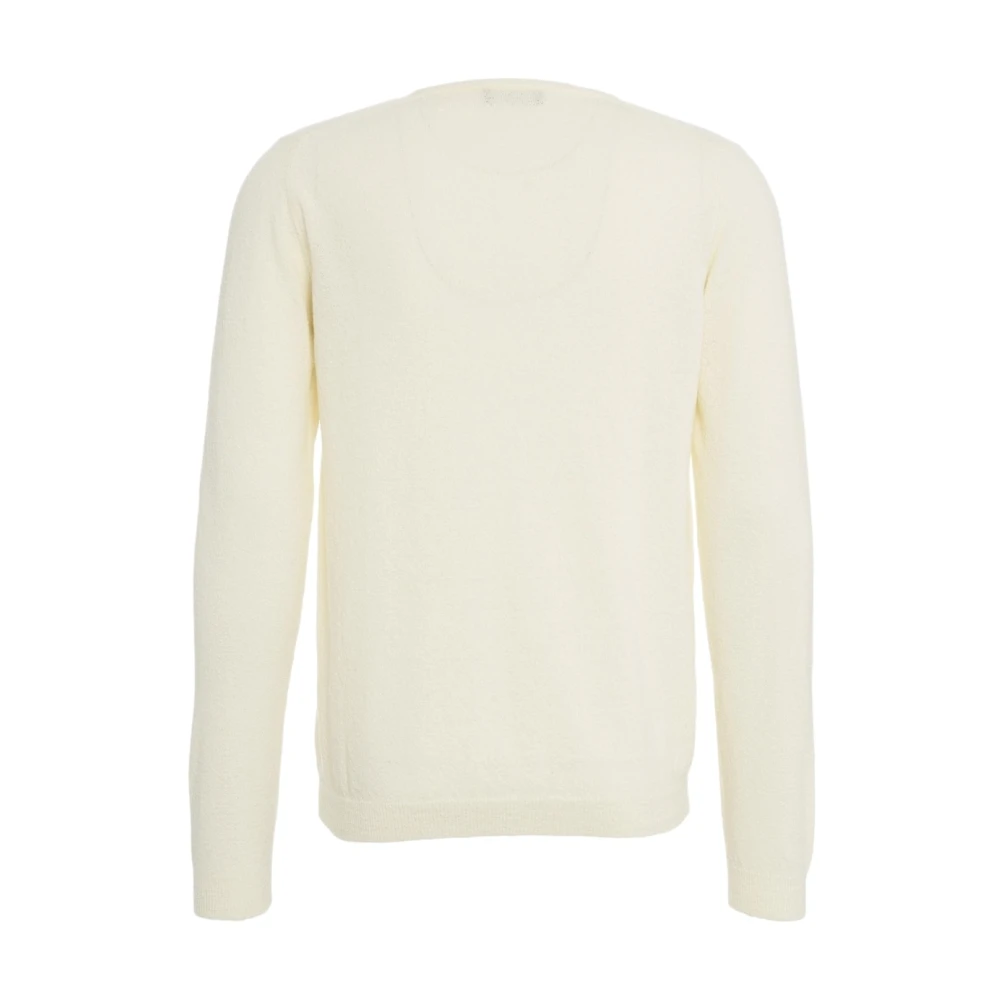 Roberto Collina Witte Crewneck Gebreide kleding Ss25 White Heren