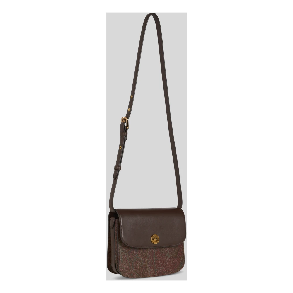 ETRO Kleine Essential Paisley Jacquard Schoudertas Brown Dames