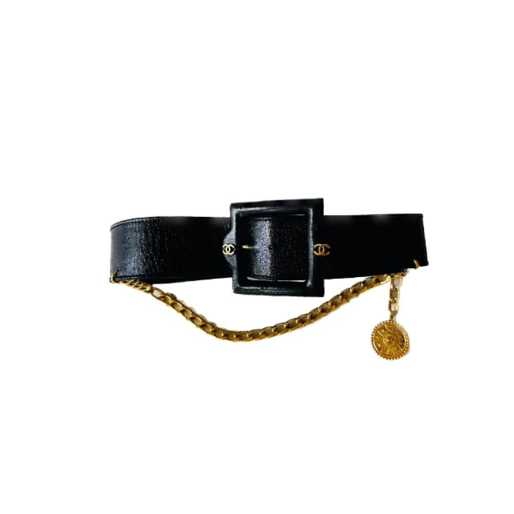 Chanel Vintage Pre-owned Fabric belts Black Dames