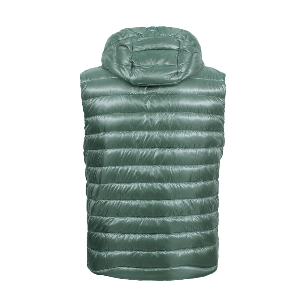 Herno Mouwloze capuchonjas met drukknoopsluiting Green Heren
