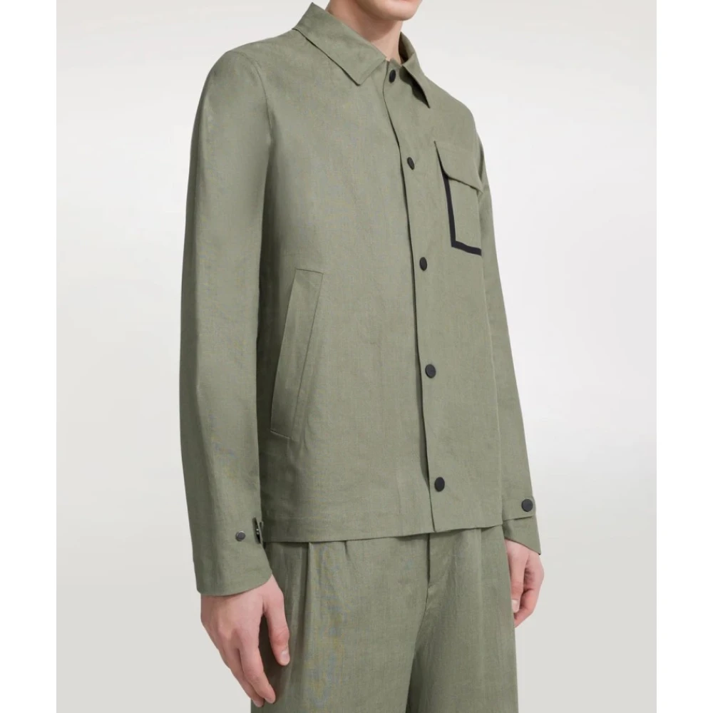 RRD Terzicino Linnen Overhemd Green Heren