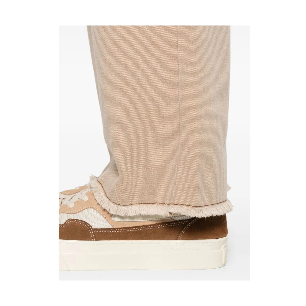 Honor The Gift Beige Canvas Panel Logo Broek Brown Heren