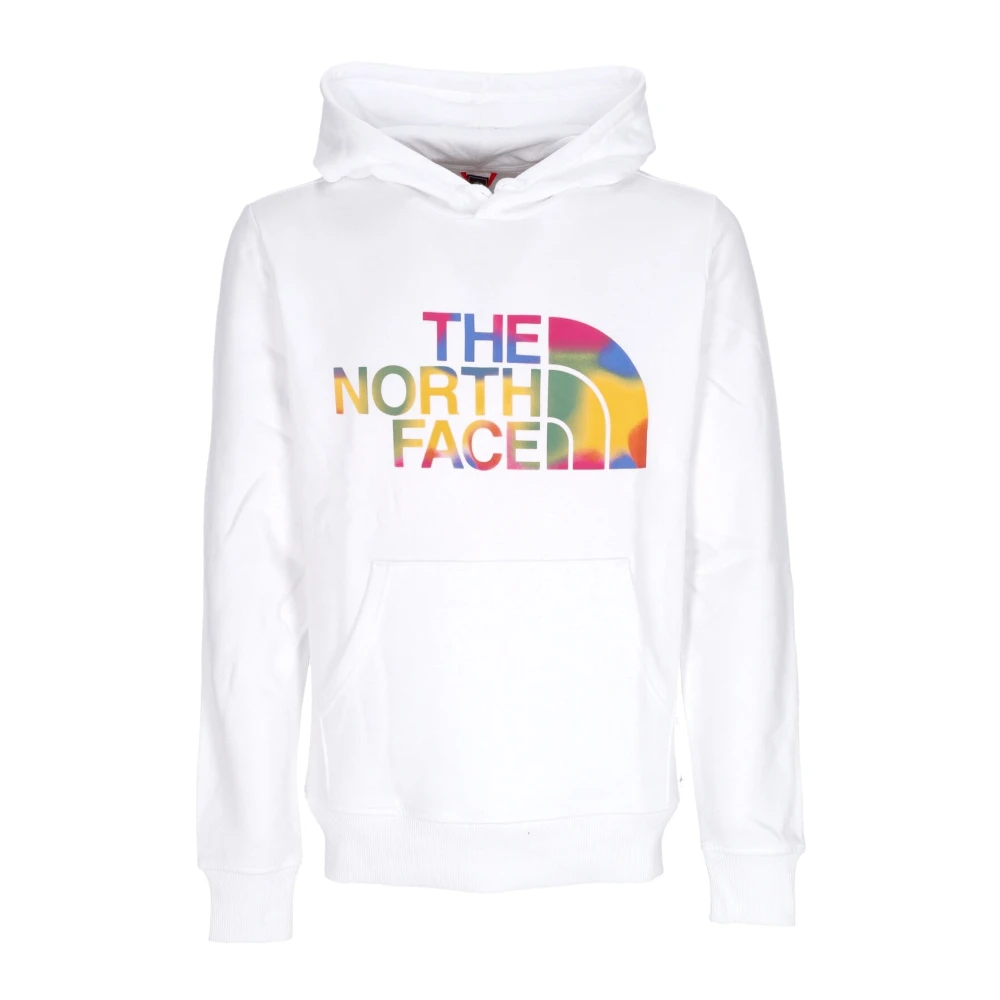 The North Face Wit Multi Hoodie Fleece Gevoerde Sweatshirt White Heren