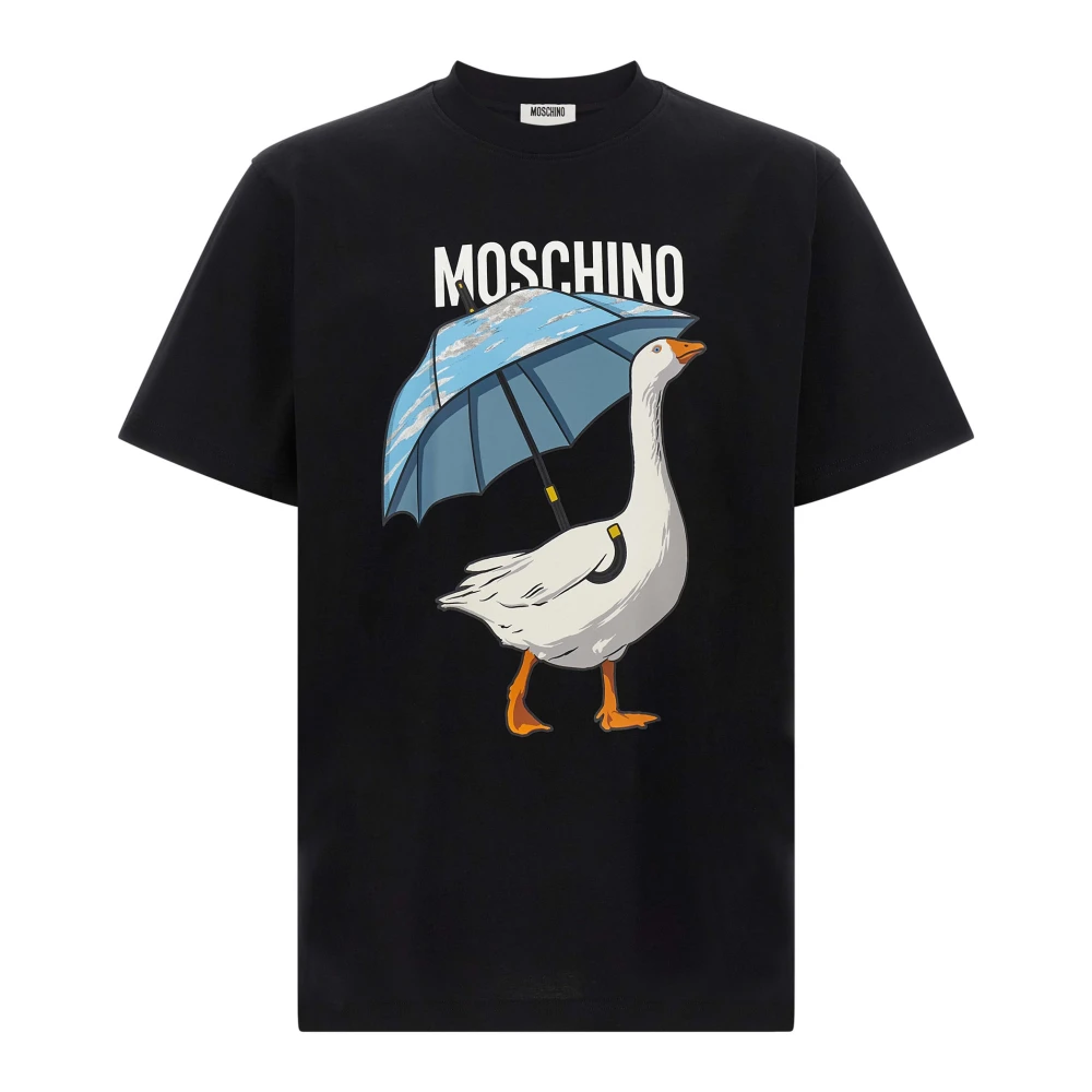 Moschino T-Shirts, Male, Xl, Goose T-Shirt Black