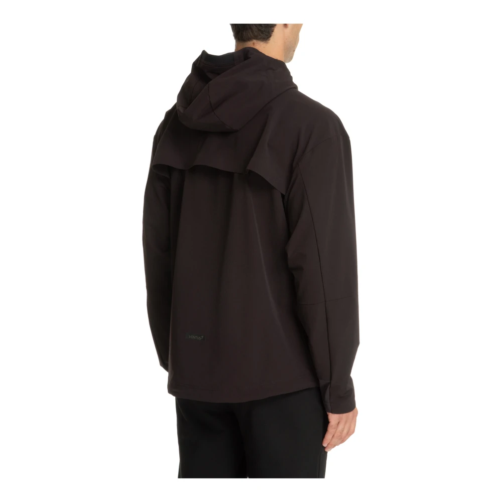 Emporio Armani EA7 Hoodie met Rits en Logo Black Heren