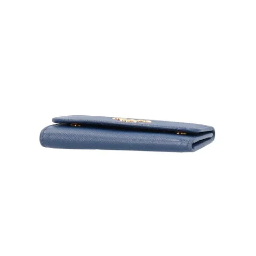 Prada Vintage Pre-owned Leather key-holders Blue Heren
