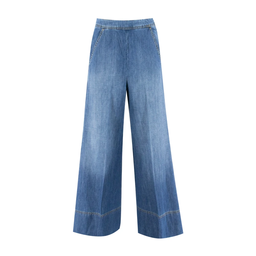 Pinko Wide-leg Palazzo Jeans Blue Dames