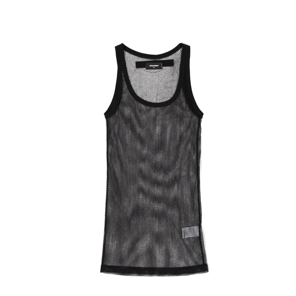 Dsquared2 Women's Black Sleeveless Tops, Xs, Sleeveless Long Top