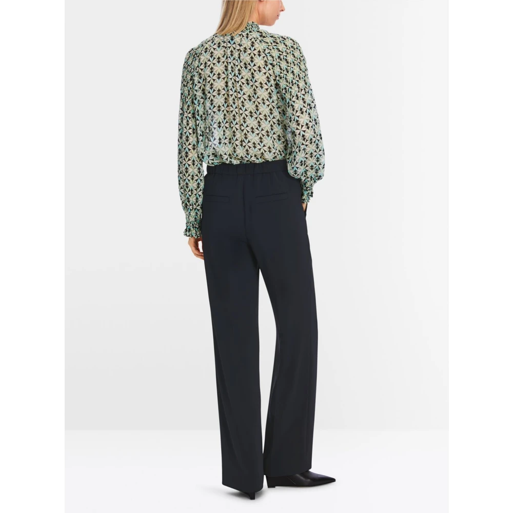 Marc Cain Wijde Washington Broek Blue Dames