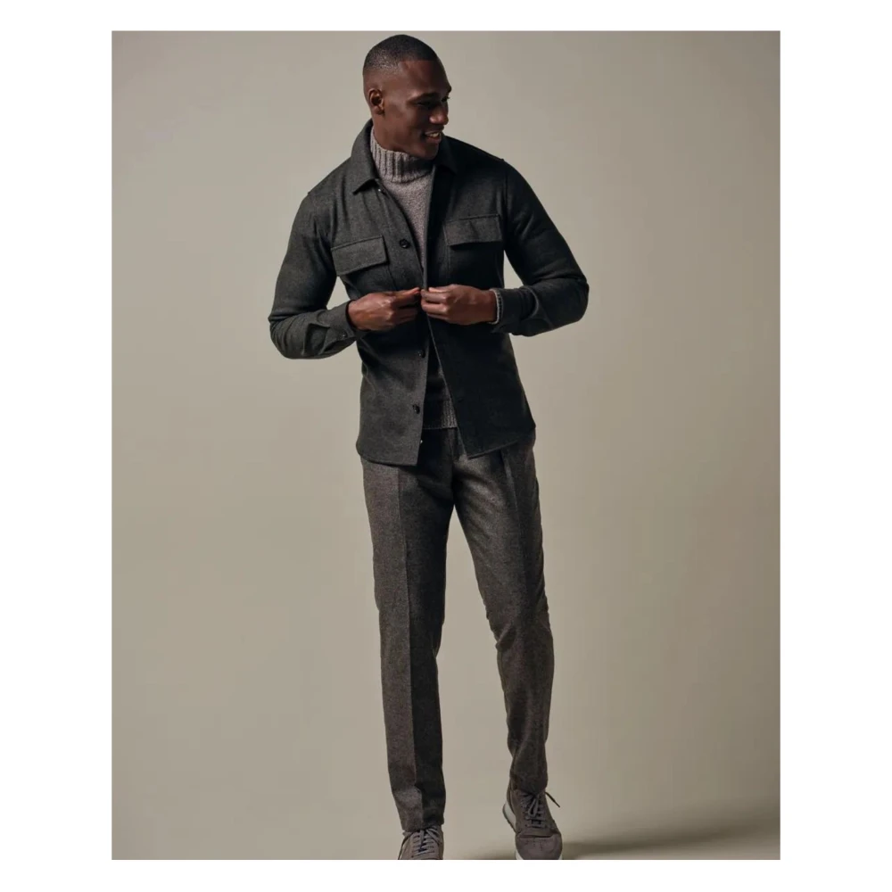 Profuomo Donkergrijs Overshirt Gray Heren