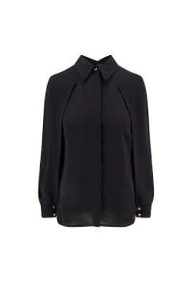 chemise-noire-a-manches-cape-en-georgette