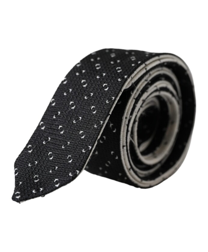 cravate-reglable-a-motif-noir-et-blanc