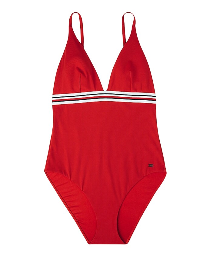 maillot-de-bain-a-rayures-decollete-plongeant