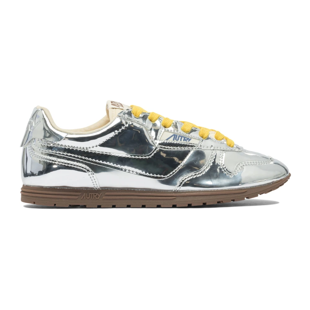 Autry Metallic Heel Sneakers Dames Schoenen Grijs