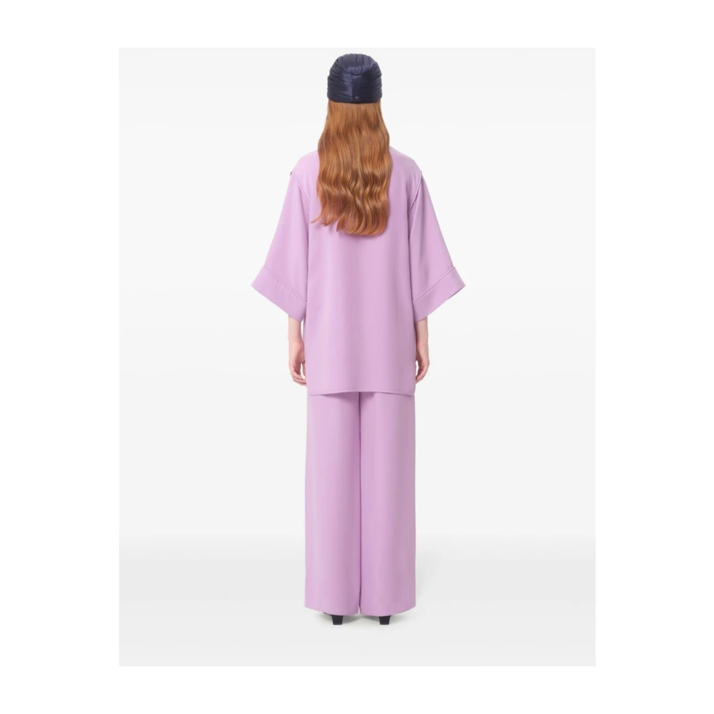 Valentino Lila Zijden Cady Jurk met Zakken Purple Dames