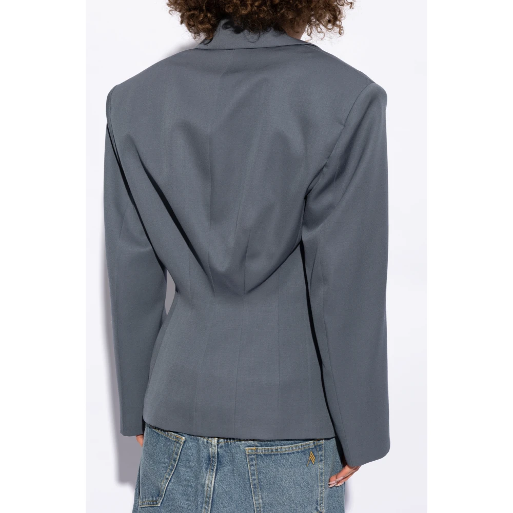 The Attico Wollen blazer Gray Dames