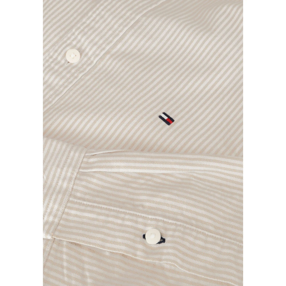 Tommy Hilfiger Heritage Oxford Stripe Casual Overhemd Beige Heren