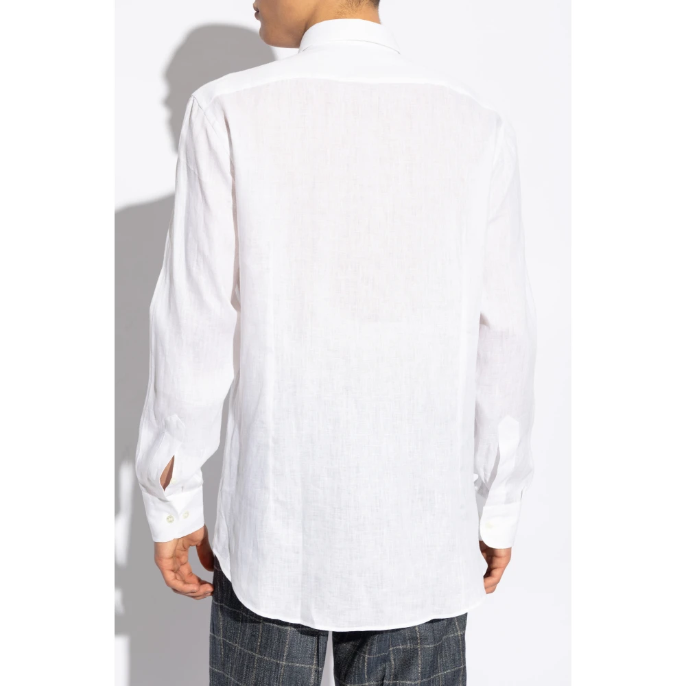 ETRO Linnen overhemd White Heren