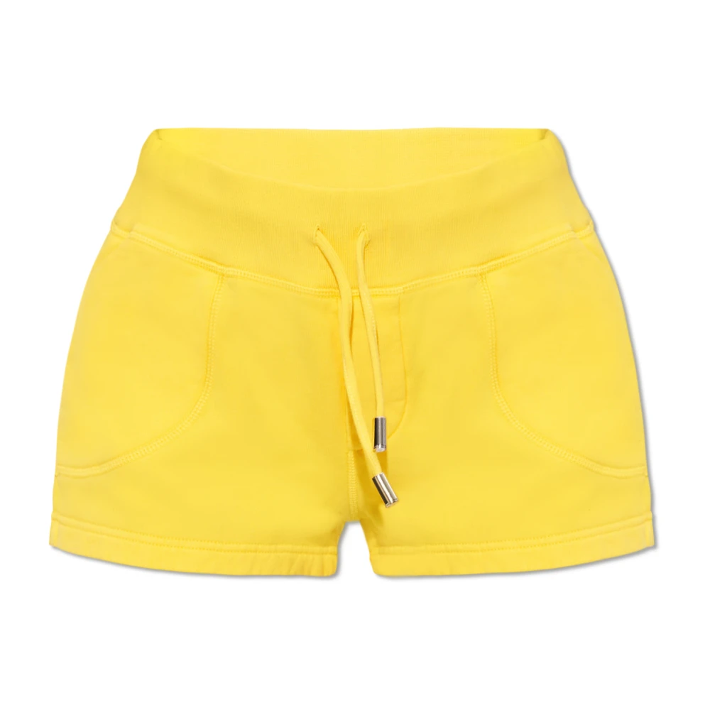 Dsquared2 Shorts met logo Yellow Dames