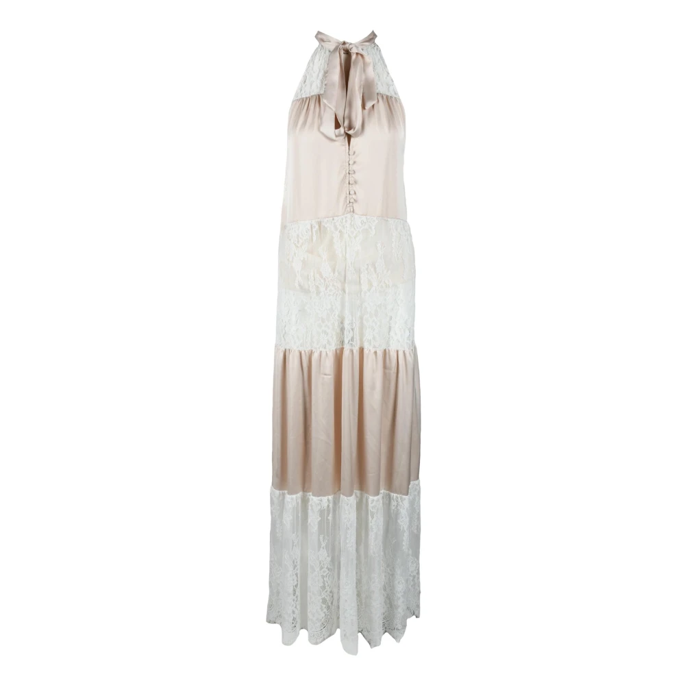 Aniye By Elegante jurk in polyester-elastaanmix Beige Dames