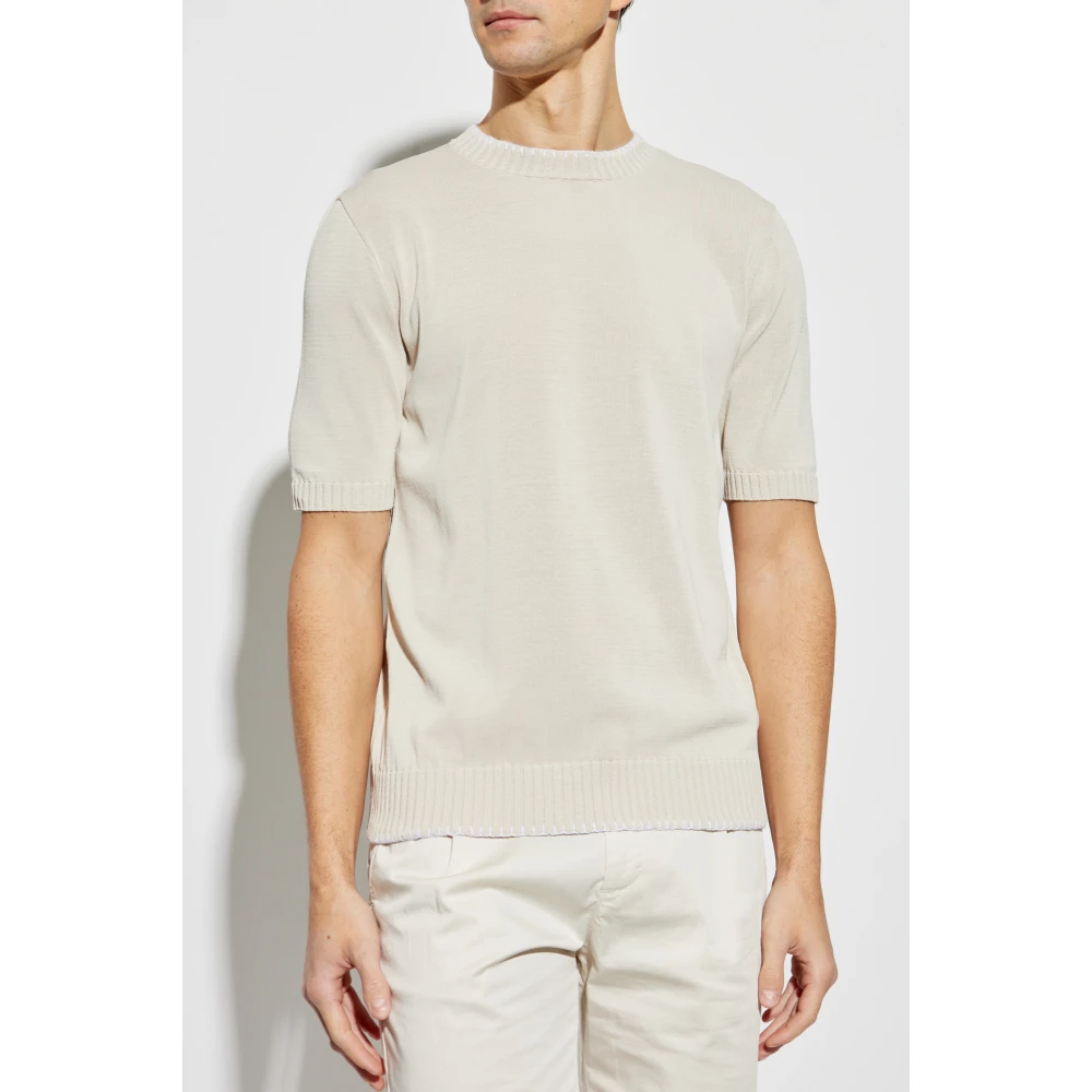 Eleventy Katoenen T-shirt Beige Heren