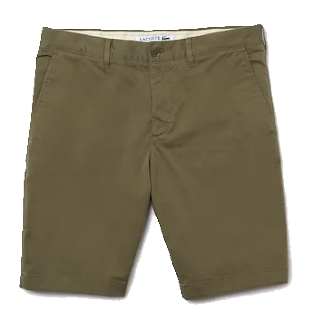 Lacoste Slim Fit Stretch Cotton Bermuda Shorts Green Heren