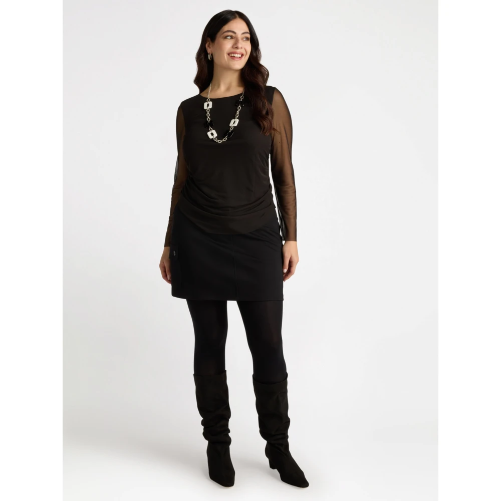 Fiorella Rubino T-shirt gemaakt van tule Black Dames
