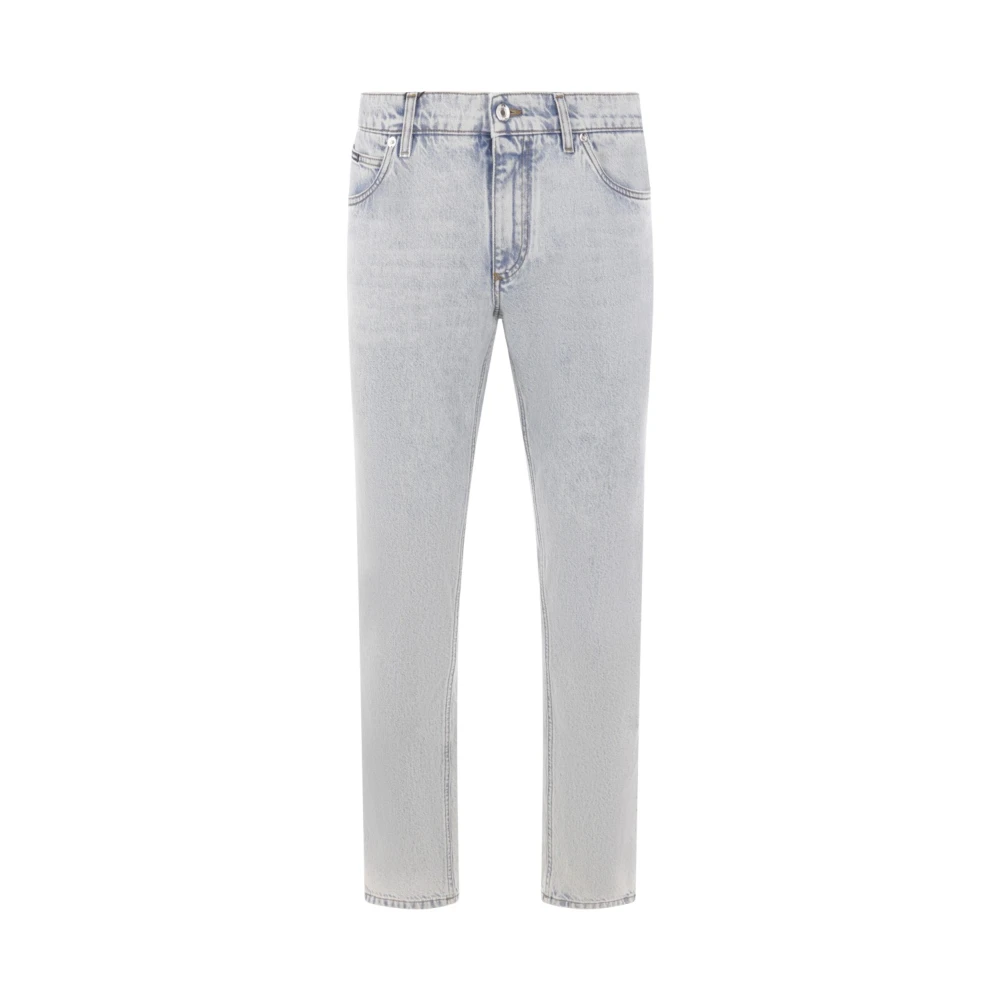 Dolce & Gabbana Blauwe Denim Regular-Fit Jeans Blue Heren