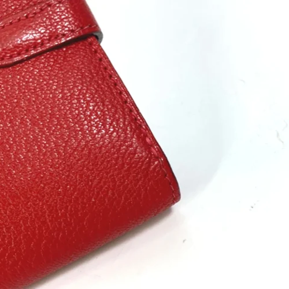 Hermès Vintage Pre-owned Leather wallets Red Dames