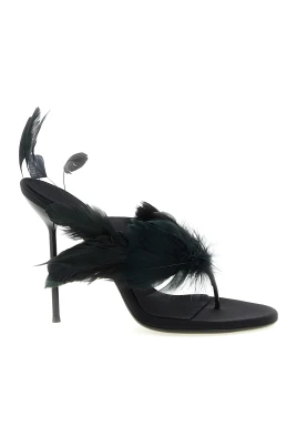 Lidia Feather Thong Mule