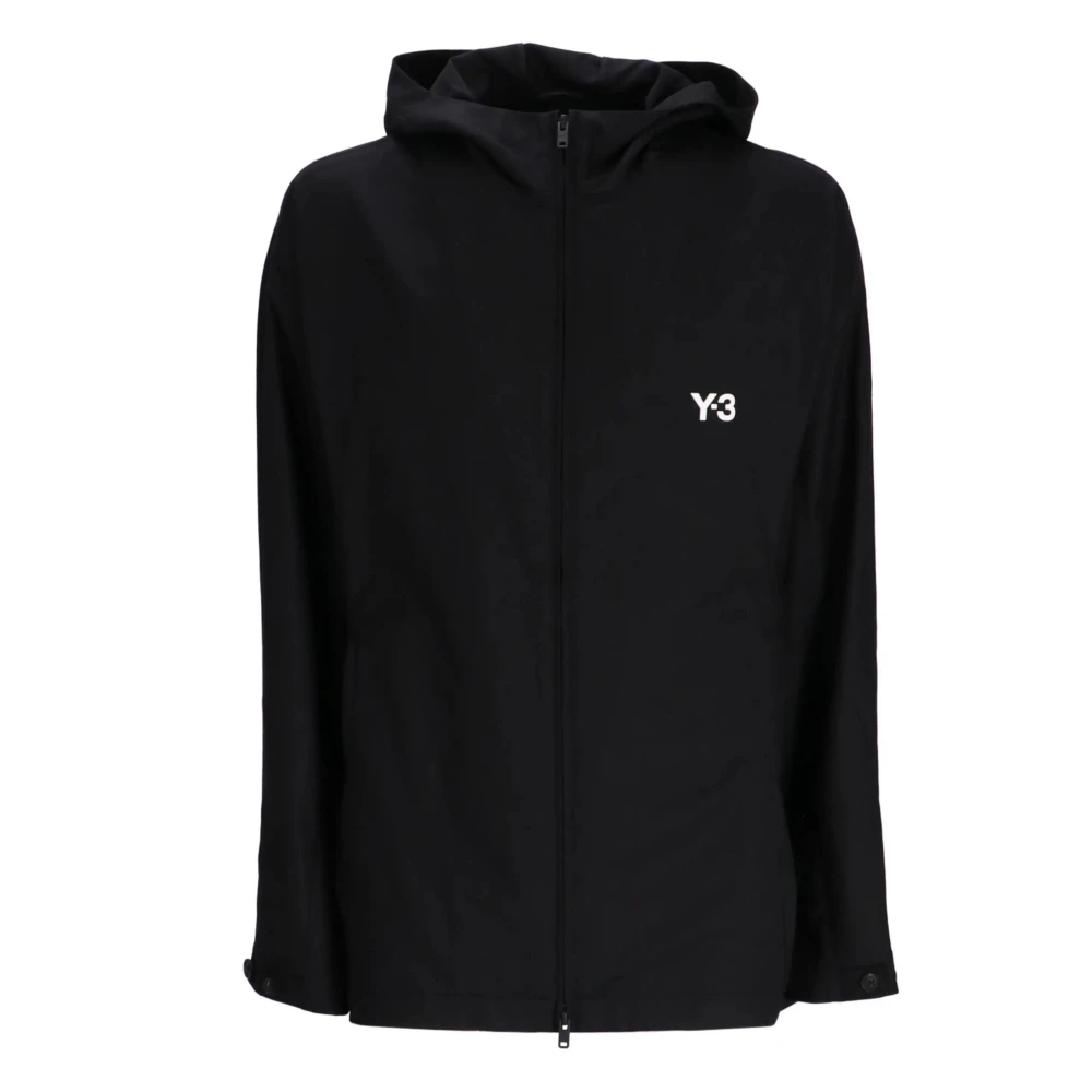Y-3 Zwart Logo-Print Track Jacket Black Heren