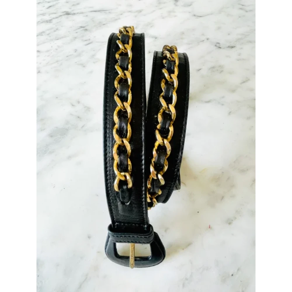 Chanel Vintage Pre-owned Leather belts Yellow Dames
