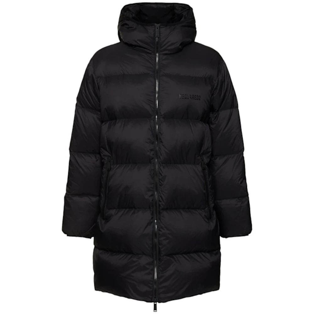 Dsquared2 Zwarte Stijlvolle Jassen Black Heren