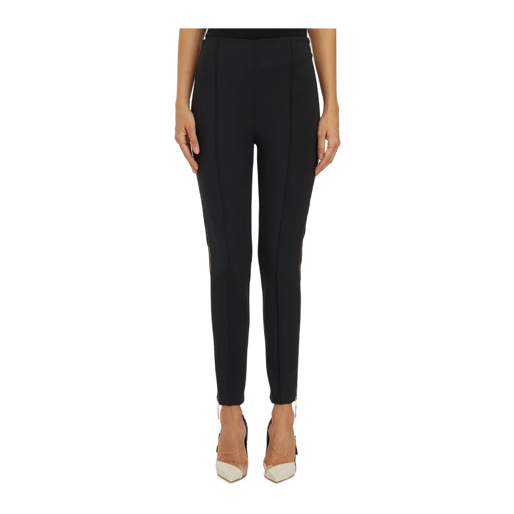Elisabetta Franchi Rechte Ritsbroek Black Dames