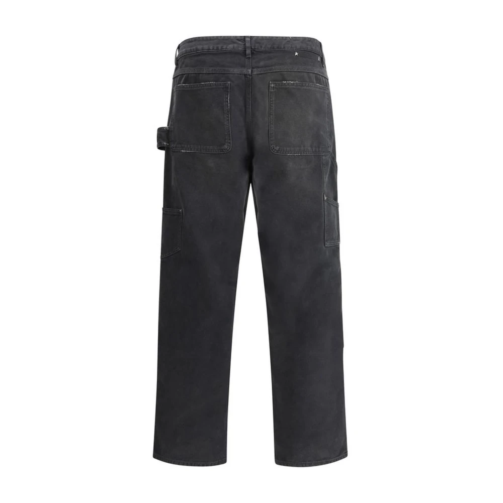 Golden Goose High Waist Jeans met Applicatiedetails Black Heren