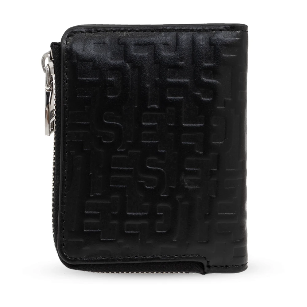 Diesel Portemonnee met PC Monogram C-logo Black Heren
