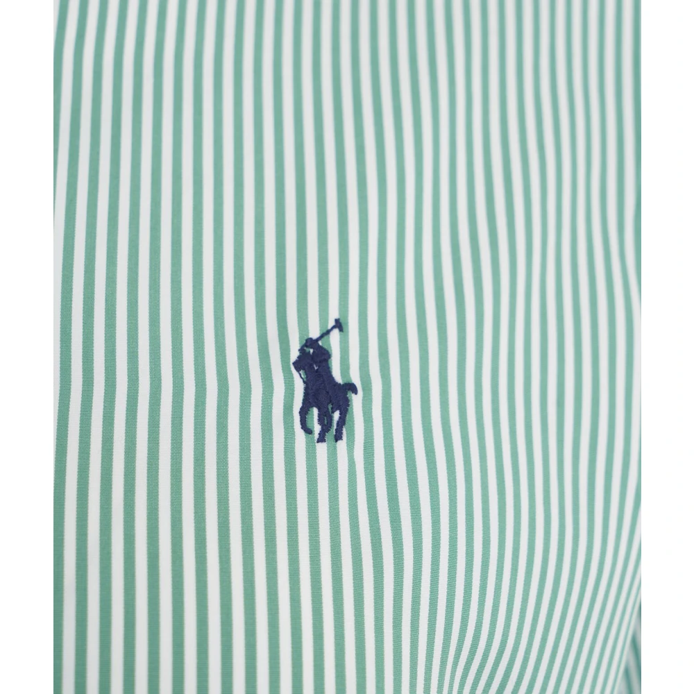 Polo Ralph Lauren Groen Gestreept Overhemd Verhoog Garderobe Stijl Green Dames