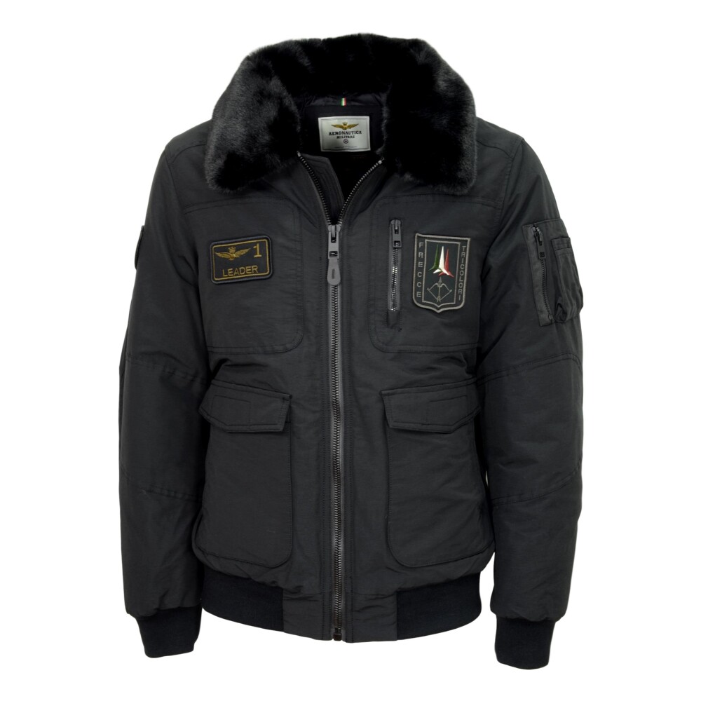 Pilot Bomber Jacket Black Aeronautica Militare Men Miinto