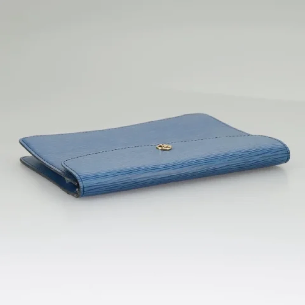 Louis Vuitton Vintage Pre-owned Leather clutches Blue Dames