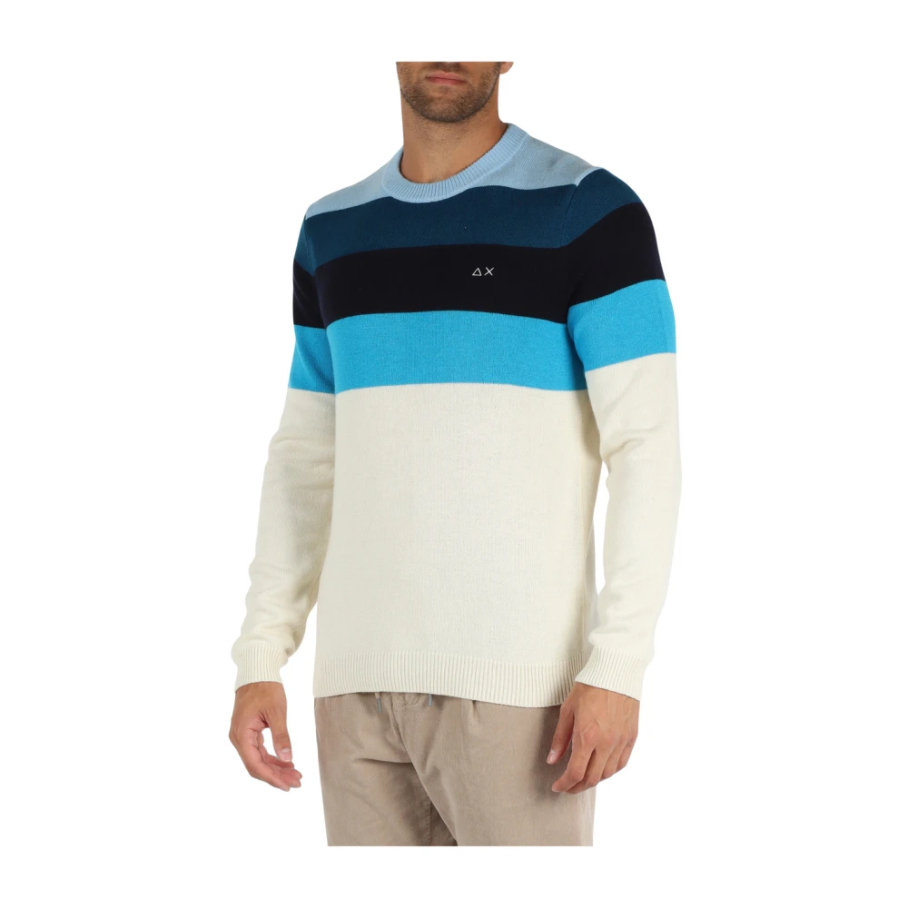 Sun68 Merino Cashmere Crewneck Sweater Multicolor Heren